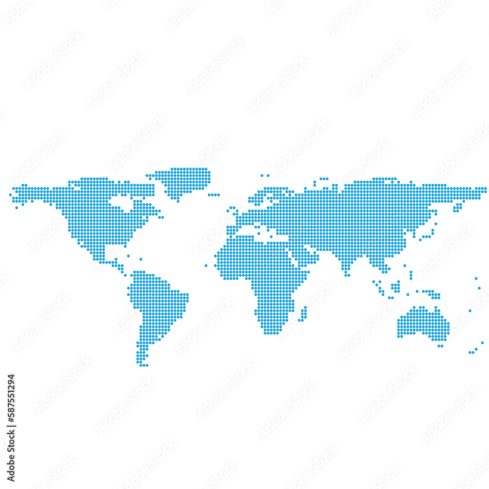 Obraz premium Digitally generated image of world map