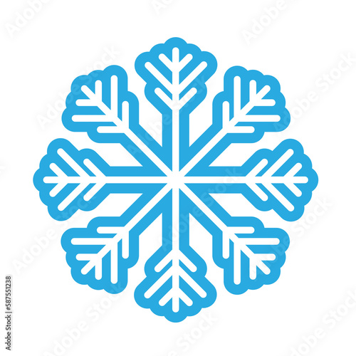 Delicate digital blue snowflake design