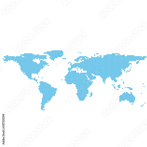 Digitally generated image of world map