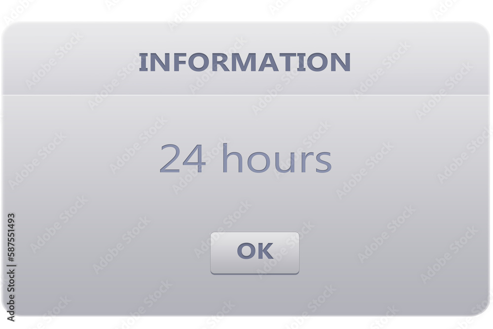 Dialogue box with text and number Dialogue box with text and number