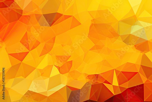 background image that features a series of irregularly-shaped polygons in shades of yellow and orange, arranged in a random, scattered pattern Generative AI