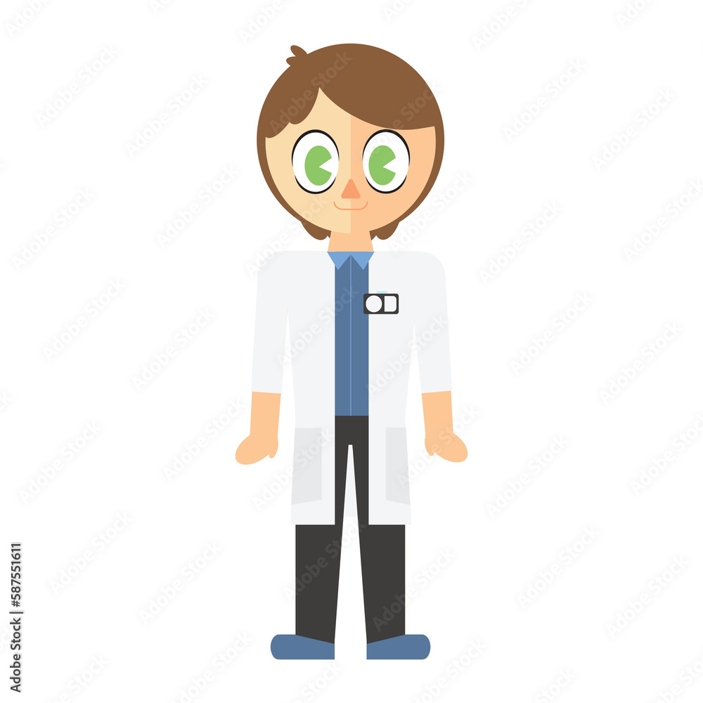 Digitally generated image of doctor