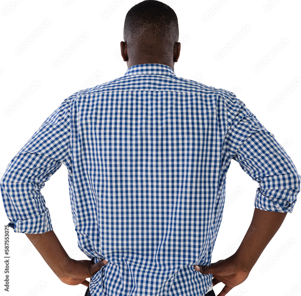 Man standing with hand on hips Man standing with hand on hips