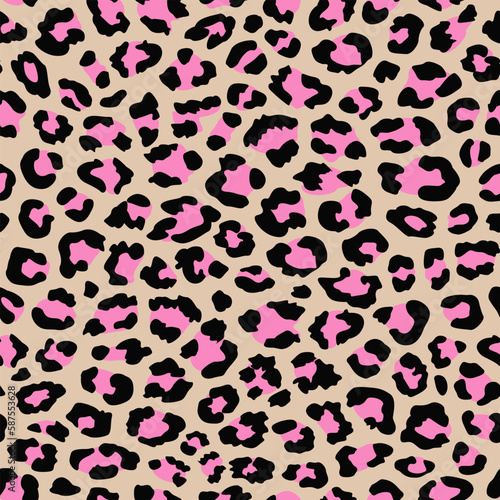 animal print.  leopard pattern. pink grey animal spots seamless pattern. good for fabric, wallpaper, summer dress, clothing, background, home décor. 
