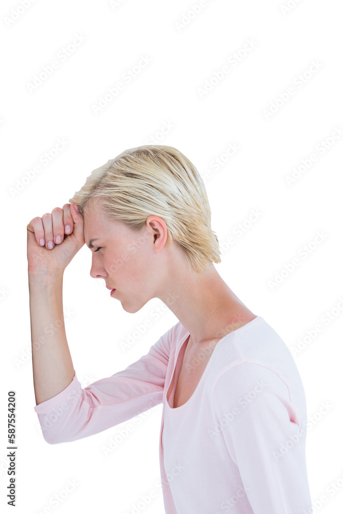 Woman suffering with headache Woman suffering with headache