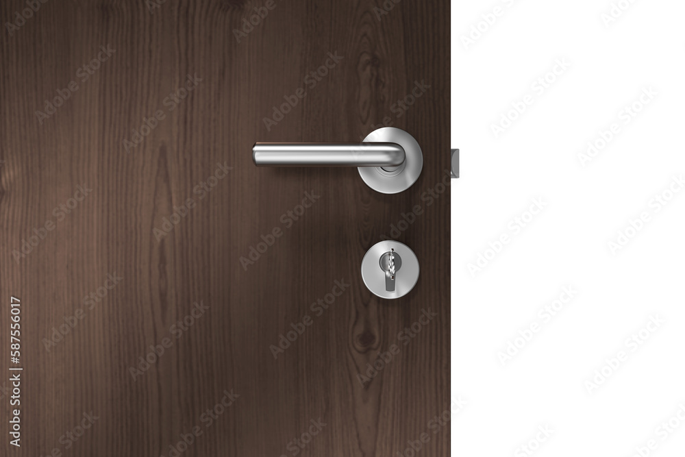 Obraz premium Brown door with key