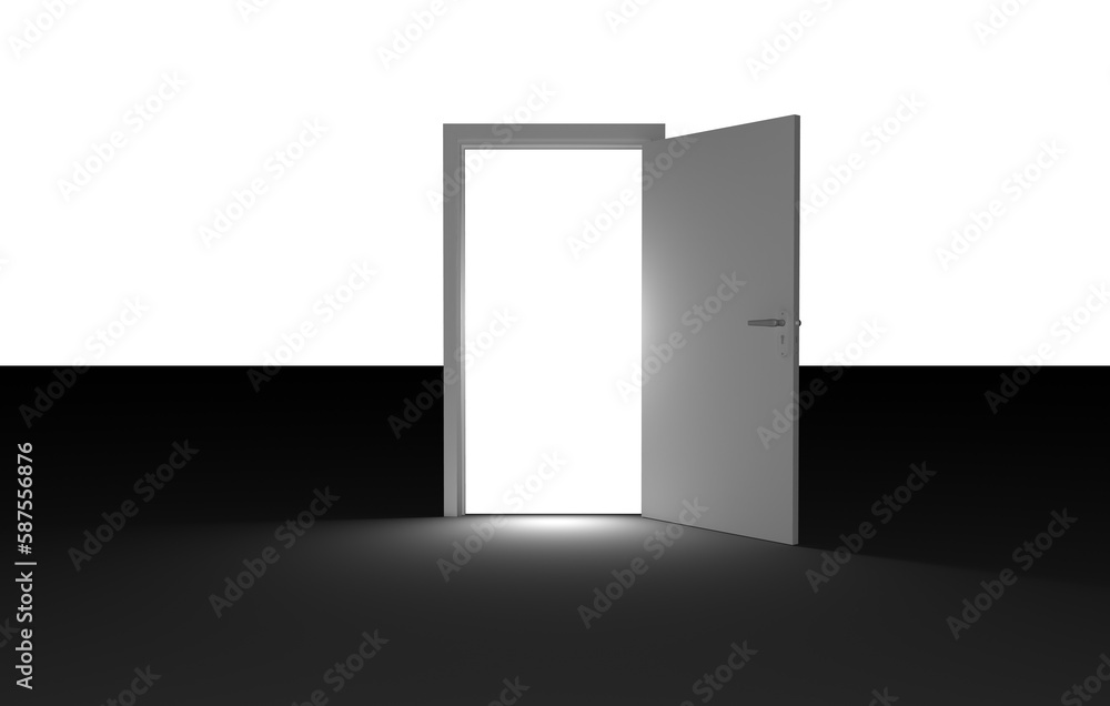Fototapeta premium Illustration of open door