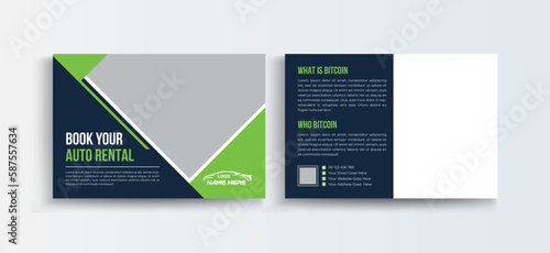 Car Rental business postcard or EDDM postcard design template, Corporate Business Postcard Template Design, Simple and Clean Modern Minimal Postcard Design.