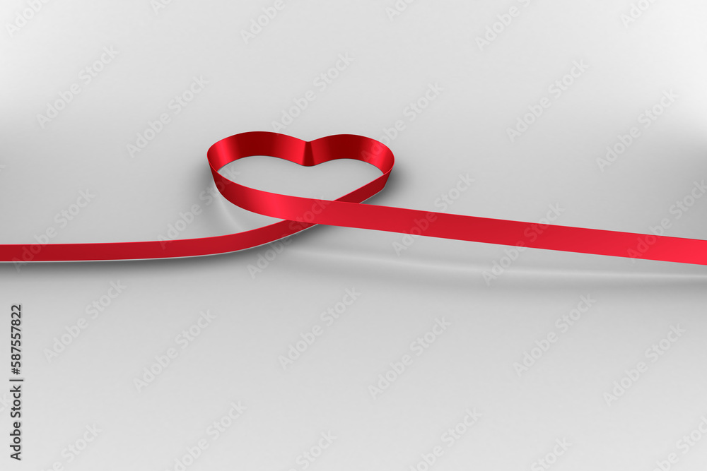 Red ribbon heart Red ribbon heart