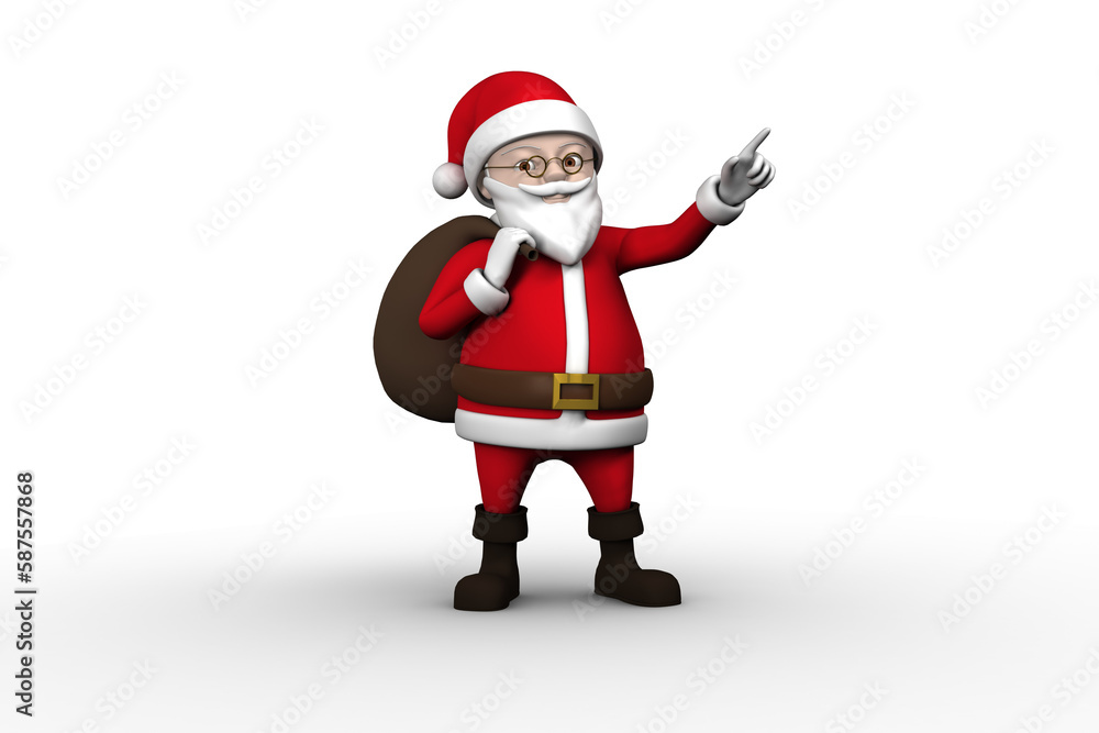 Cartoon santa pointing Cartoon santa pointing