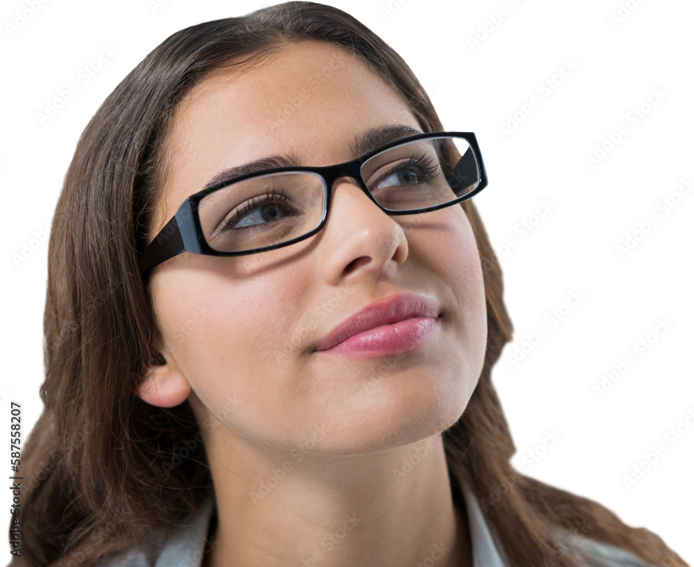 Young Female executive against white background Young Female executive against white background