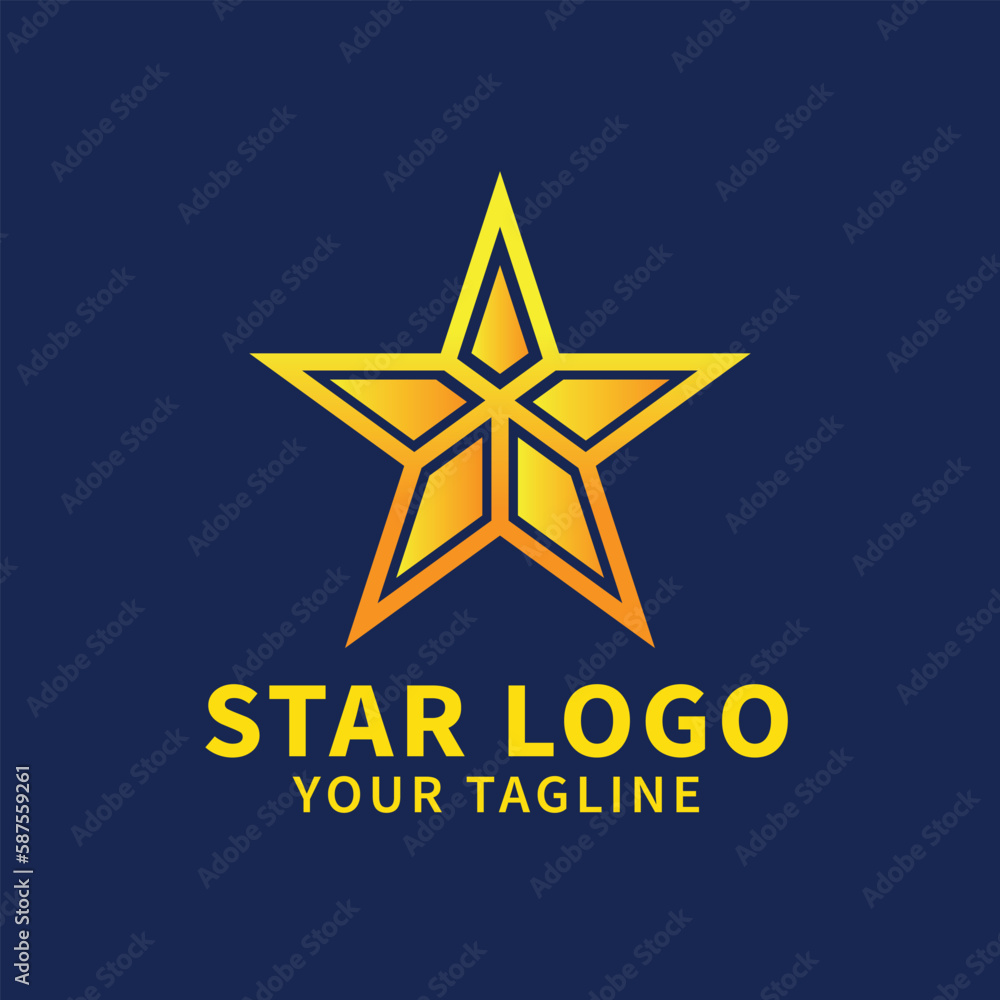 Star logo design template with yellow color Star logo design template with yellow color