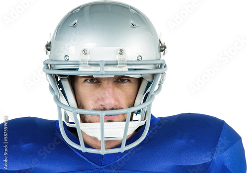 Portrait of American football player © vectorfusionart