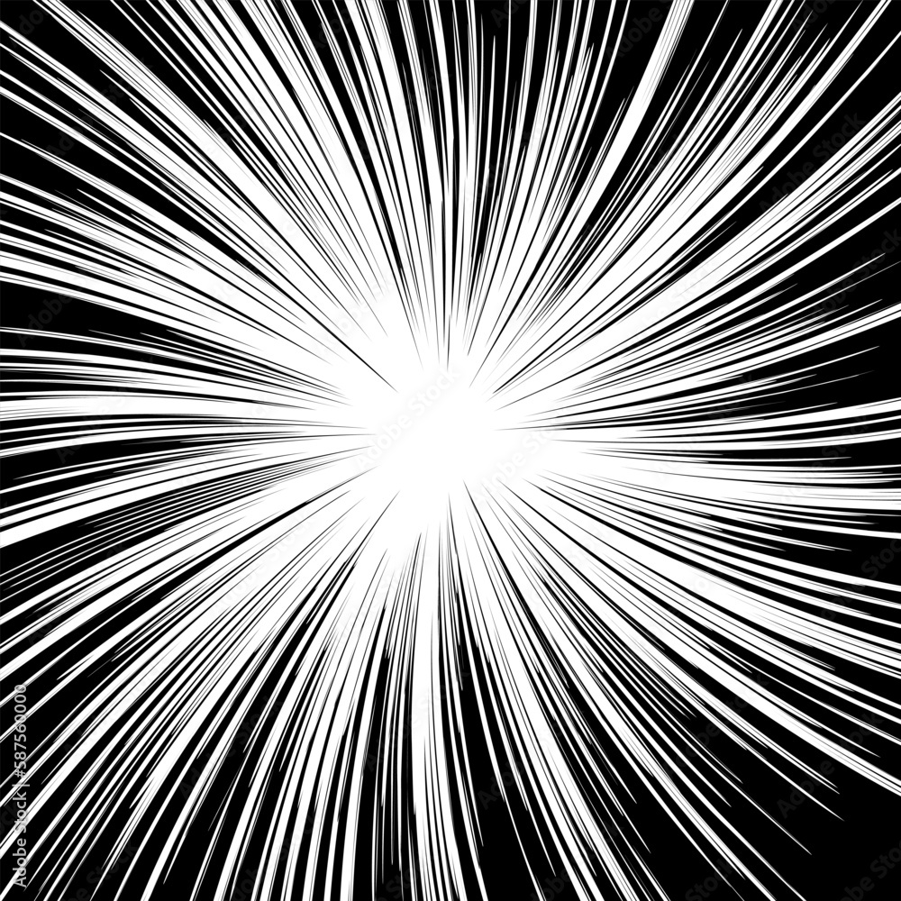 Obraz premium 漫画の集中線