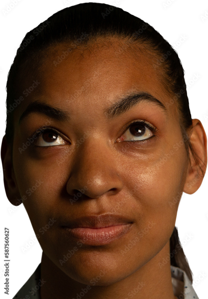 Fototapeta premium Woman looking up