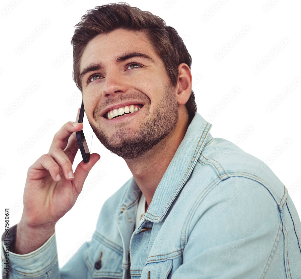 Creative businessman working on his smartphone Creative businessman working on his smartphone