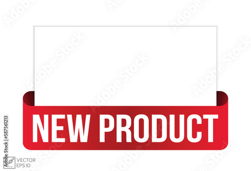 New product banner design. New product icon. Flat style vector illustration.