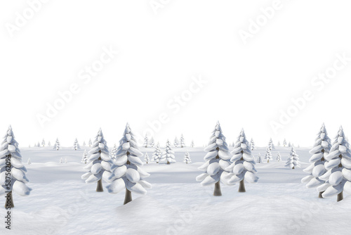 Composite image of trees covered by snow