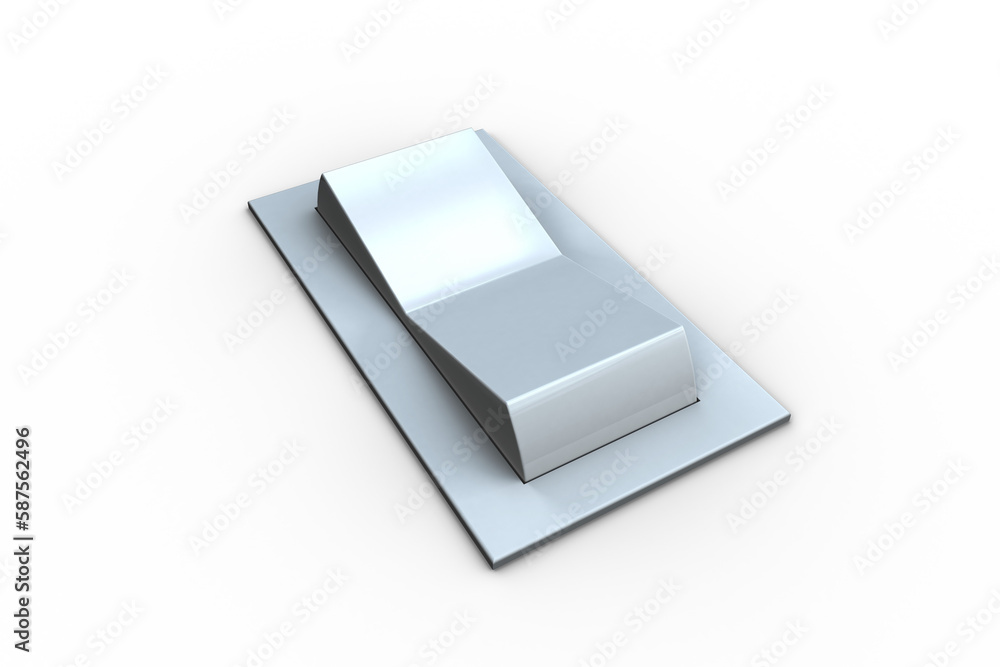 Digitally generated white flip switch Digitally generated white flip switch