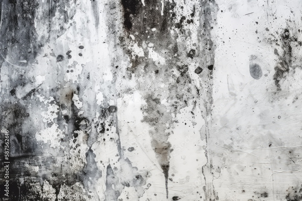 Fototapeta premium grungy, textured wall in black and white. Generative AI