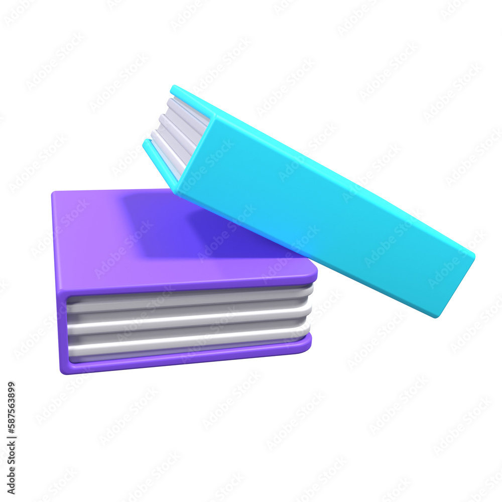 3D Illustration of Theme Learning 3D Illustration of Theme Learning