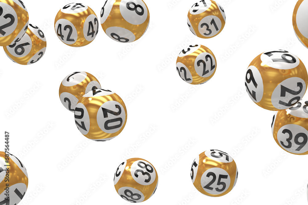 Fototapeta premium Lottery balls with numbers