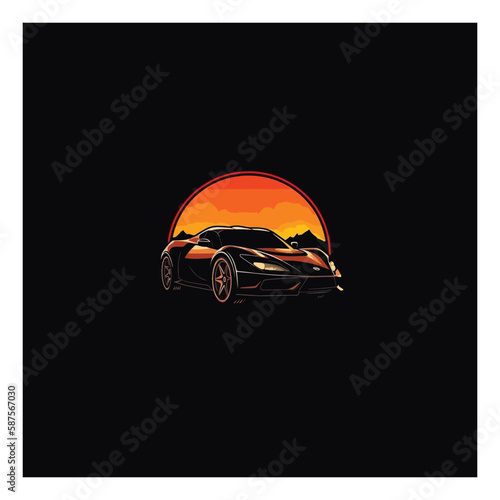 luxury sports car logo vector