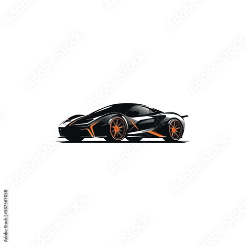 luxury sports car logo vector