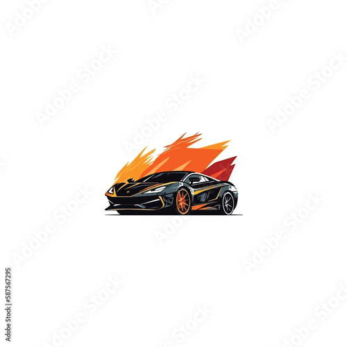 luxury sports car logo vector