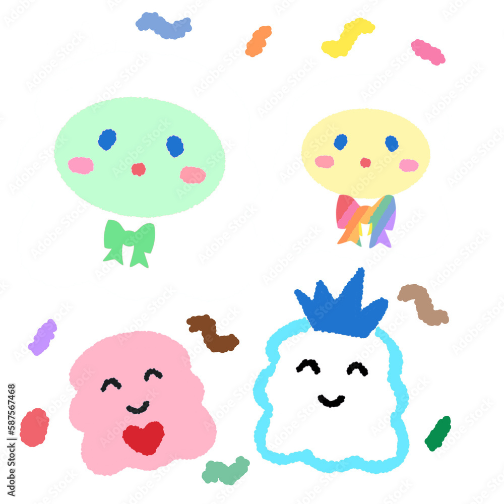 Icon cartoon cute breads and coffee egg flower colorful note template portfolio design by me no background Icon cartoon cute breads and coffee egg flower colorful note template portfolio design by me no background