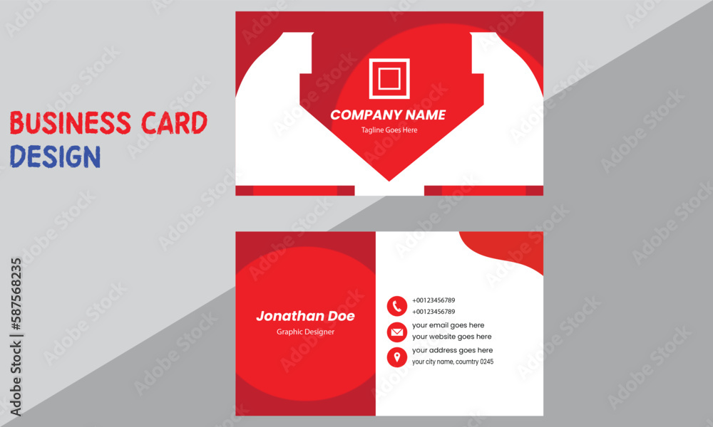 Modern business card template with gradient Modern business card template with gradient
