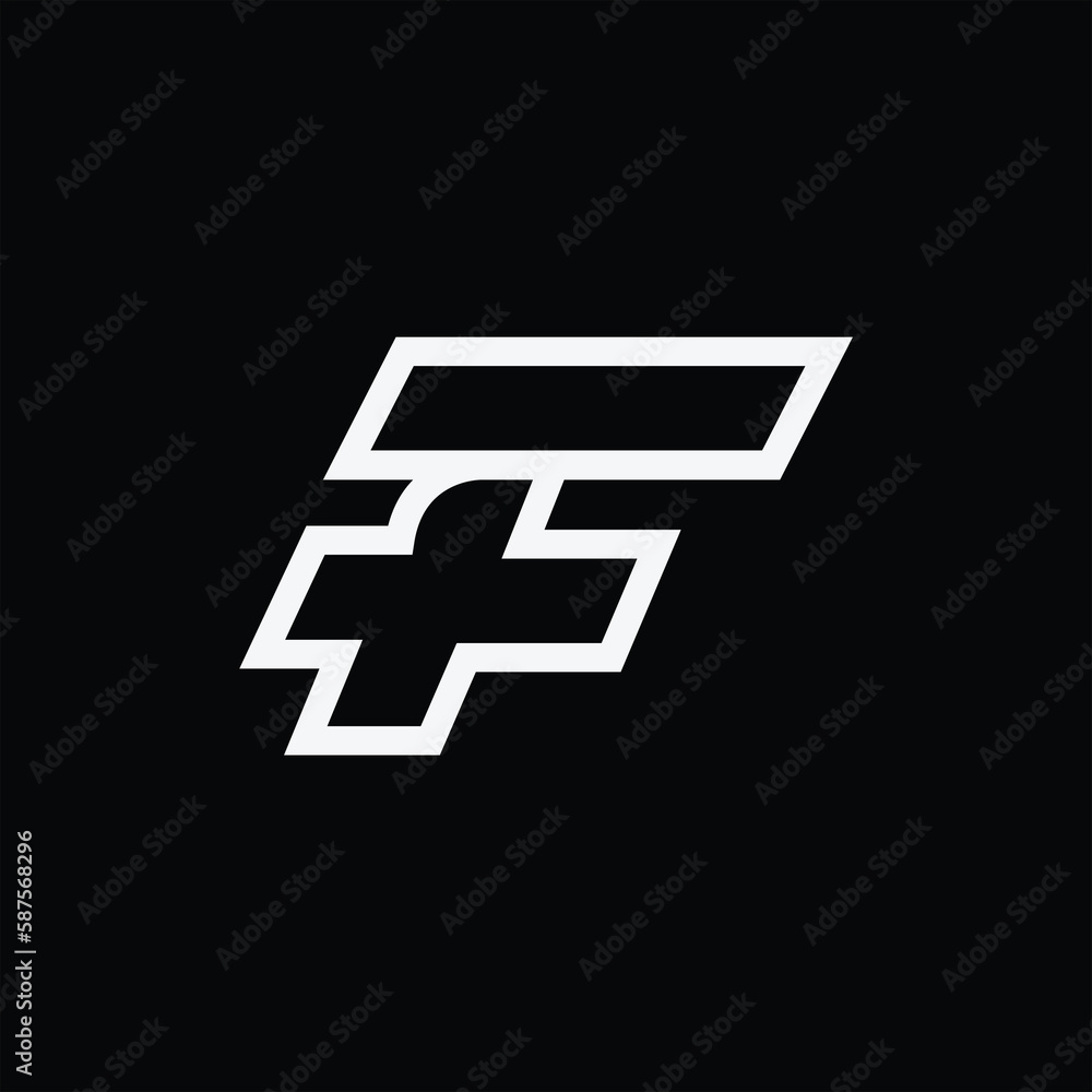 Obraz premium F logo design simple initial symbol