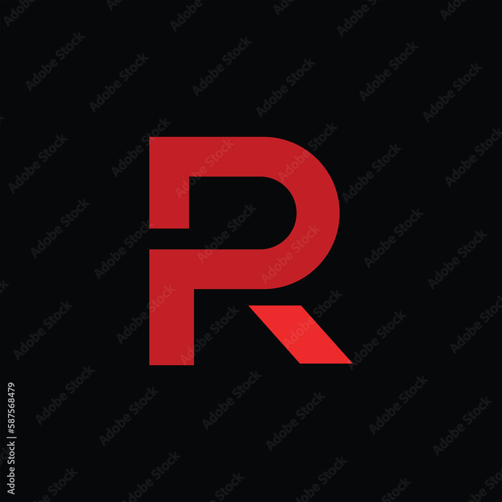 R initial design icon logo template R initial design icon logo template