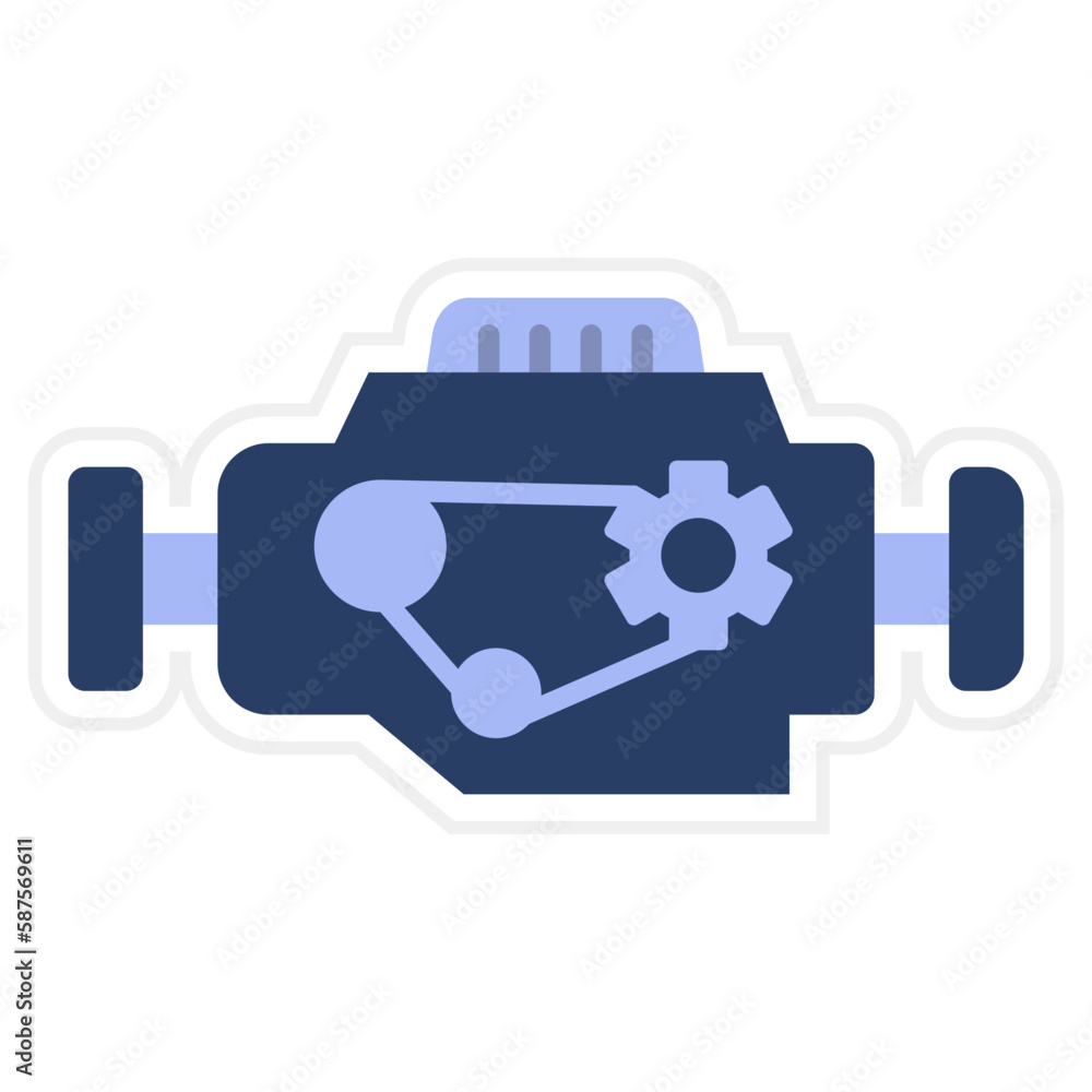 Engine Sticker Icon Engine Sticker Icon