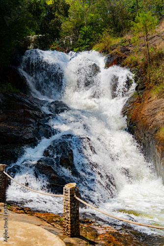 Datanla Waterfall. Waterfall in Dalat in Vietnam. 