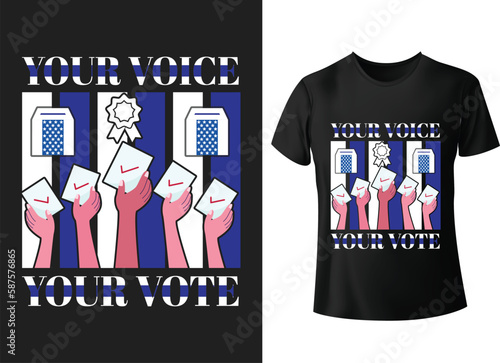 Use your voice register to vote typography t shirt design,Croatia Flag T-shirt Designs