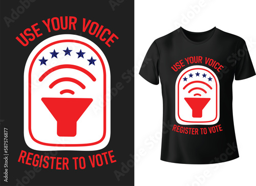 Use your voice register to vote typography t shirt design,Croatia Flag T-shirt Designs