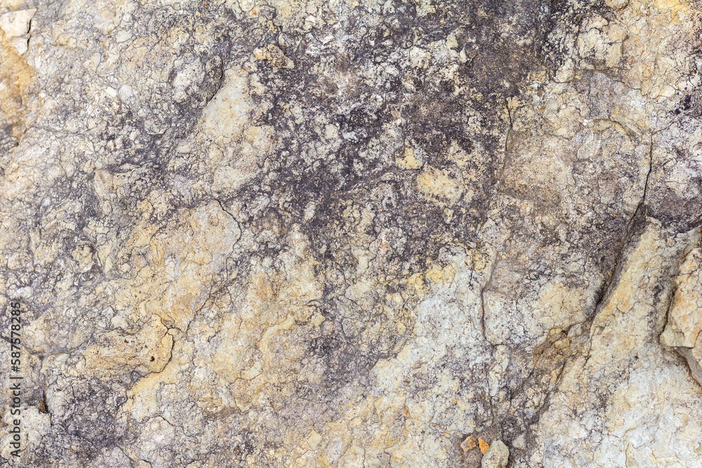 Obraz premium walls in a mountain cave, natural stone, cut structure, material for construction work and design solutions.