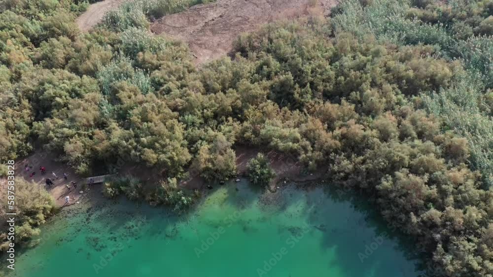 Aerial photography of Springs on the shores of the Dead Sea Judaean Desert Aerial photography of Springs on the shores of the Dead Sea Judaean Desert