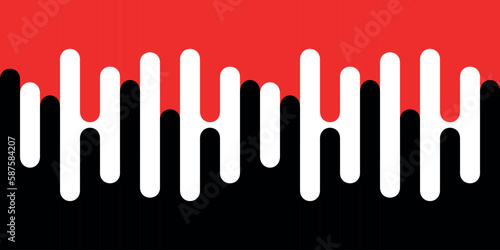 abstraction of black and red paint on the wall, vector stains