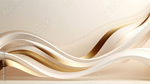 Luxury gold Abstract Wave Background with Lines - Elegant and Minimalist Design - Clean and Modern Aesthetic,wave background, luxury background © peacefy