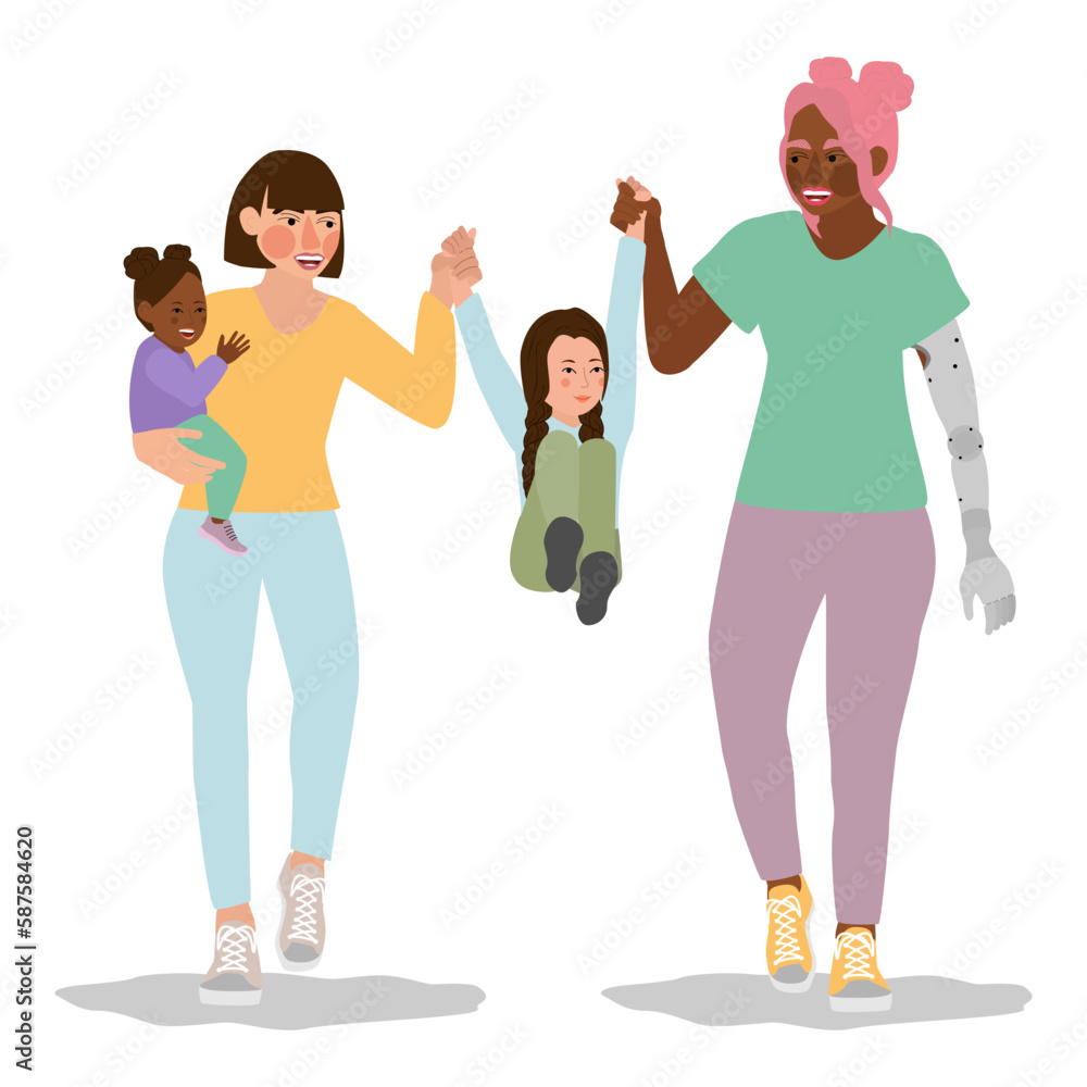 Happy family enjoying time together, having fun Happy family enjoying time together, having fun