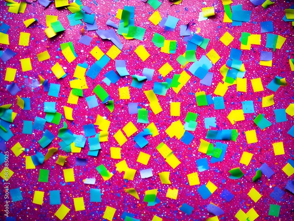 Confetti Background, Generative AI Illustration Confetti Background, Generative AI Illustration