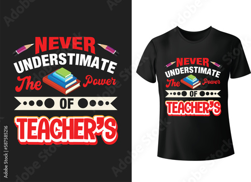 Never underestimate the power of teacher typography t shirt design,Calligraphy t shirt design hand drawn lettering phrase