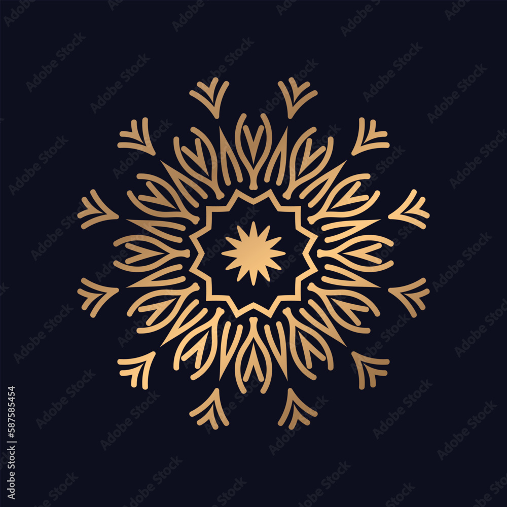 Golden mandala background Design template Golden mandala background Design template