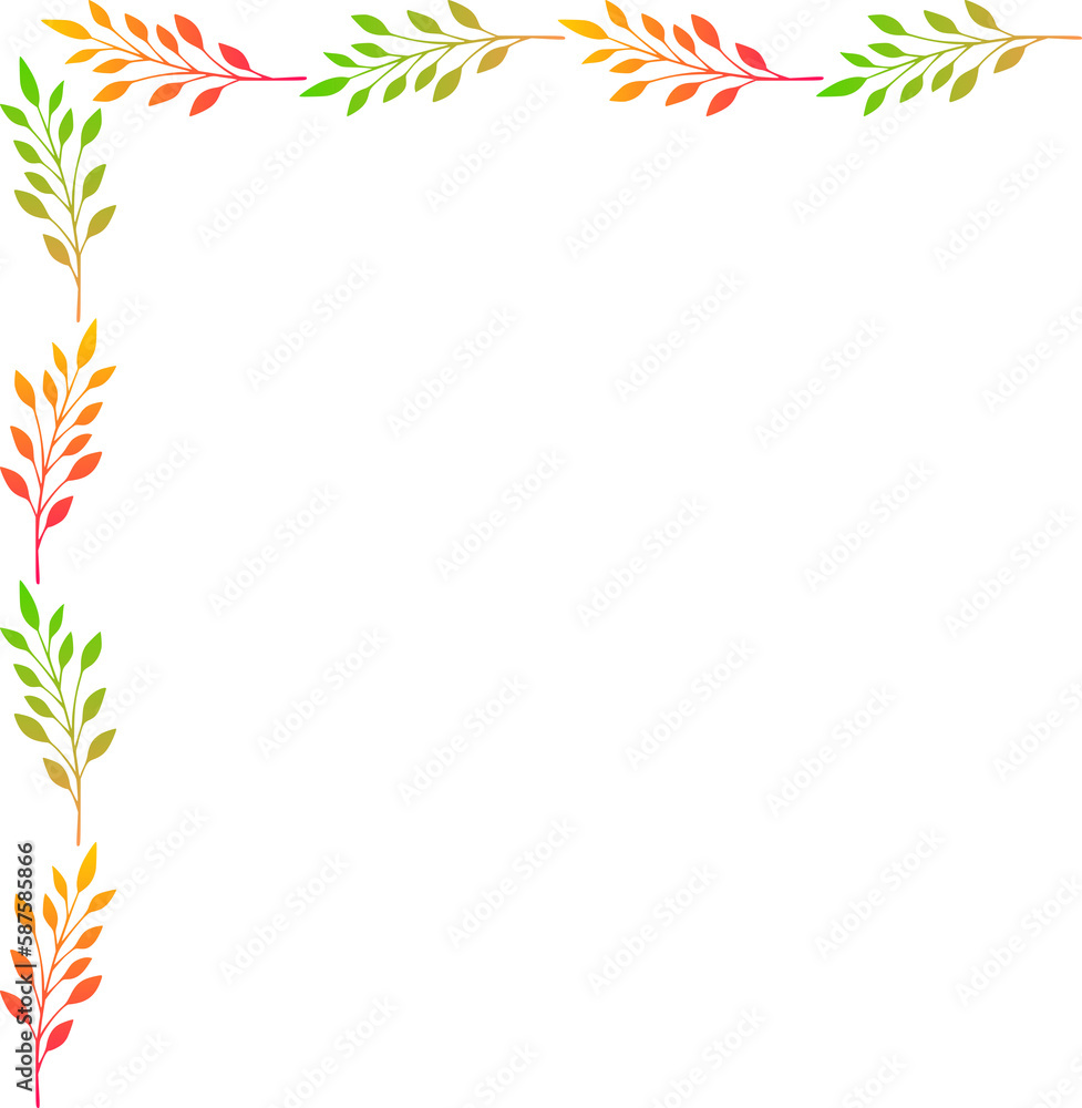 decorative leaf corner frame. decorative leaf corner frame.