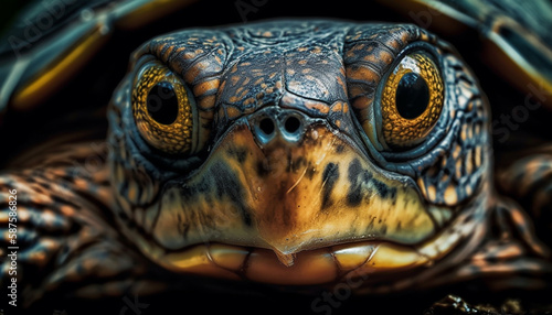 Animal head of sea turtle in close up generated by AI © Jeronimo Ramos