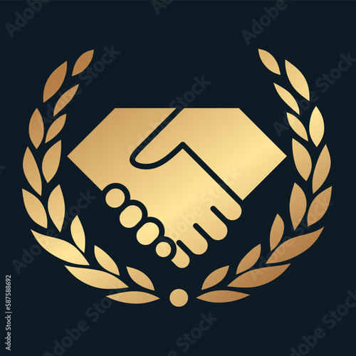gold color handshake logo,law firm,symbol,icon,professional,