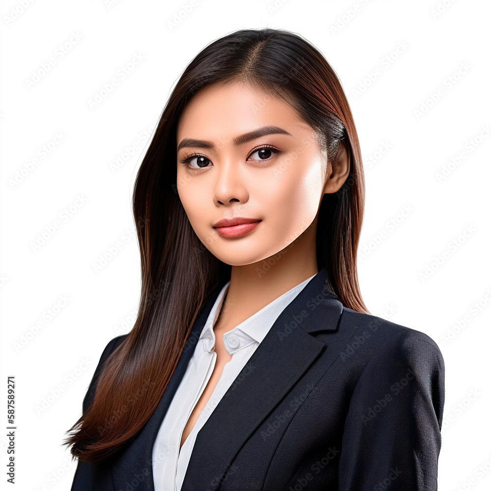 Asian business model on white background Asian business model on white background