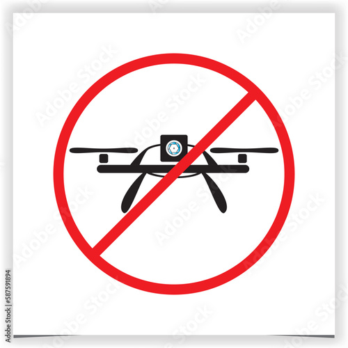 warning prohibited from flying drones design